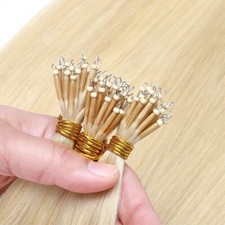 200PCS 8A Russian Remy Nano Ring Human Hair Extensions Nano Tip Micro Loop Beads