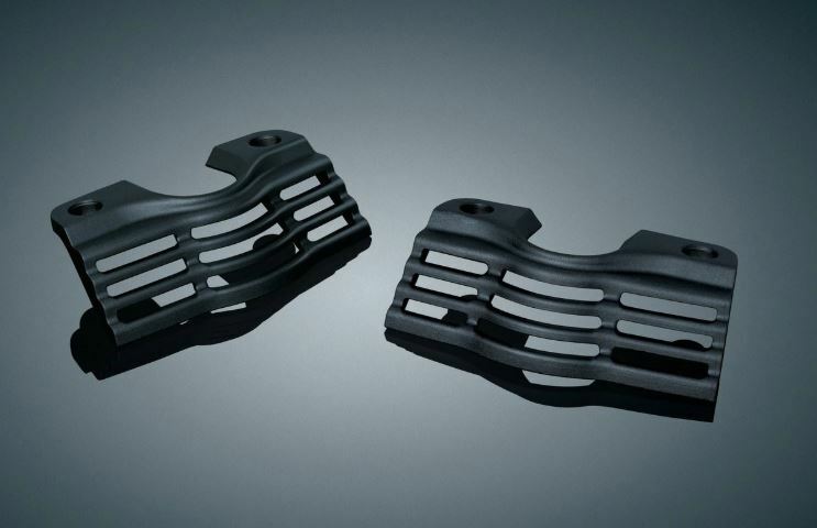 Kuryakyn 94-14 FLHTSpark Plug/Head Bolt Covers - Slotted Wrinkle