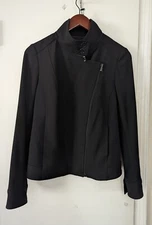 Etcetera Jacket & Coats Black Zip Front Women's Long Sleeve Size 4 NWOT