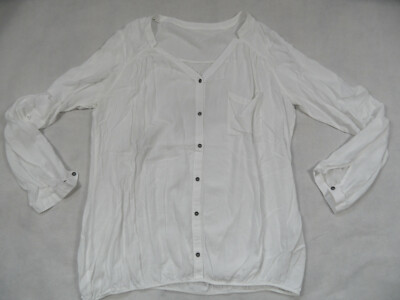 OPUS schöne leichte Ballonbluse FUMIKO weiß Gr. 44 TOP  p819