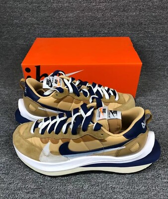 sacai x vaporwaffle tan navy