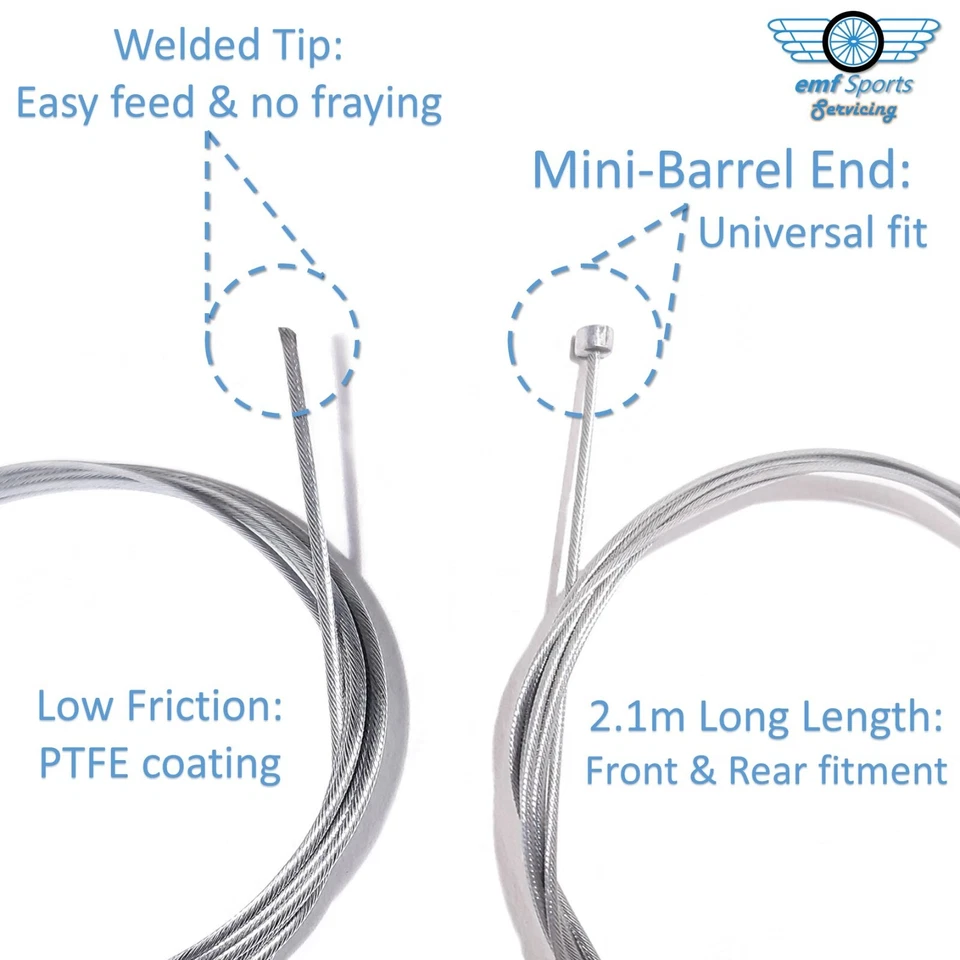 DERAILLEUR GEAR CABLE Inner Mech Wire Front + Rear for Bicycles, Bikes & Cycles - Image 4 of 4