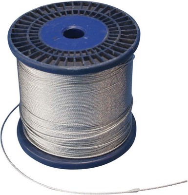 Erico Stahlseil 2mm SLC2L1000SP Zink Stahldrähte 196002 Stahlseil
