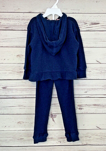 Cute! Splendid Hoodie Jog Suit Youth Size 4T Blue Long Sleeve Ruffle Pockets. - Picture 5 of 10