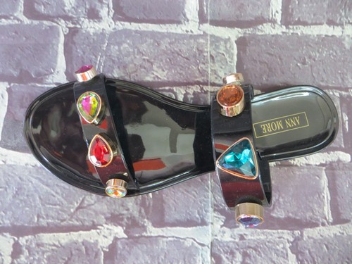 ANN MORE MONTREAL Jelly Sandali Donna Scarpe Jelly Colori Gemme Cinturini Slide - Foto 9 di 18