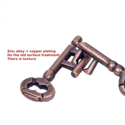 New Chinese Intelligence Toy Brain Teaser Game Kids Adults Puzzle Untie Key Lock - Picture 4 of 4