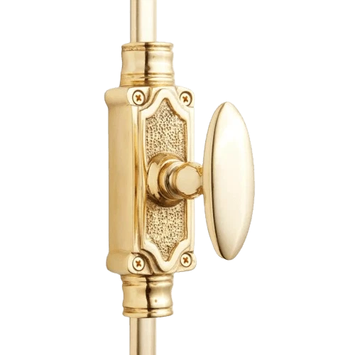 Firma Ferretería Stepney Puerta Latón Perno Cremona 9 pies Latón Cepillado Hasta Foto 3 de 4