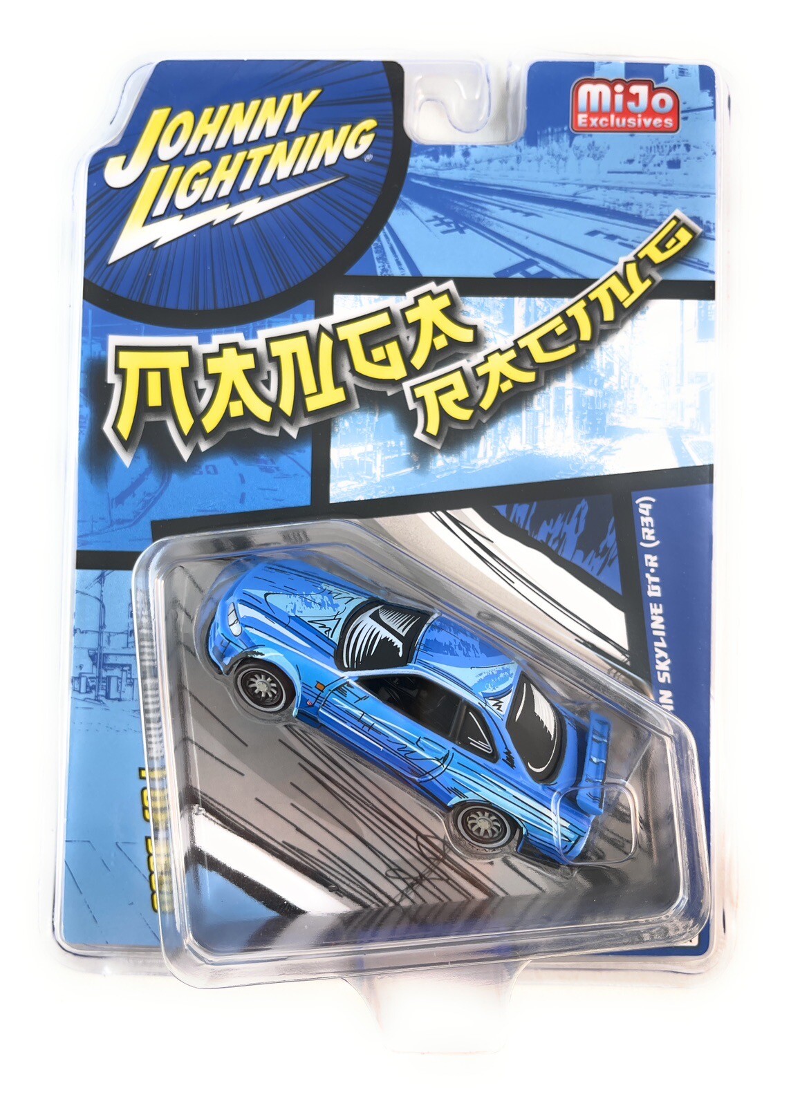 Johnny Lightning 1:64 1999 Nissan GT-R R34 Manga Racing Blue Model JLCP7455 - Picture 3 of 5