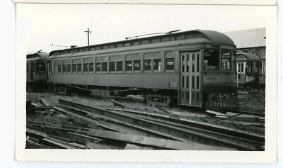 NORTHERN INDIANA RAILWAY INC Trolley Car Yard Barn IN Original ca 1940s Photo 1