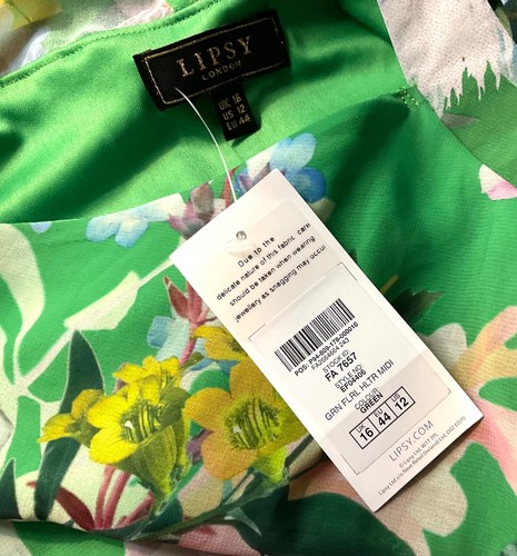 LIPSY FLORAL PRINT WEDDING OCCASION PARTY DRESS SIZE 16 new with tags - Picture 7 of 7