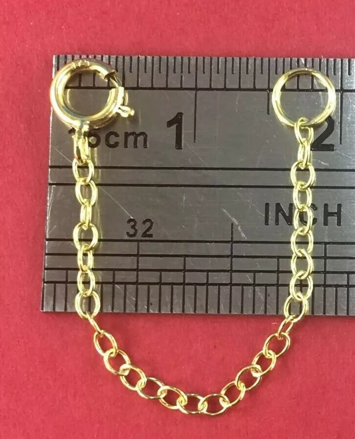 9ct gold safety chain for bracelet online