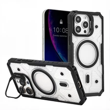 Shockproof Clear Mag-Safe Case For iPhone 16 Pro Max 15 14 w/ Camera Lens Stand