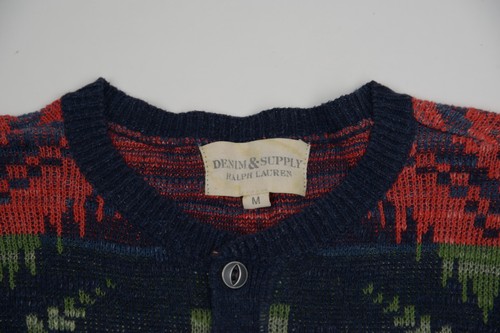 Ralph Lauren Denim & Supply Aztec Navajo Knitted Henley Sweater Sweatshirt M - Bild 3 von 6
