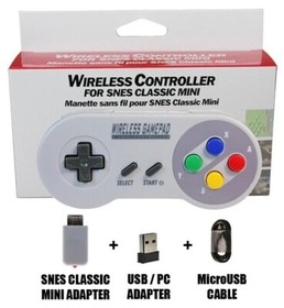SNES Wireless Controller 2.4GHZ For SNES NES Classic MINI PC Raspberry Pi USB