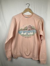Vintage 80’s Single Stitch Pink Arkansas War Eagle Crewneck Sweatshirt