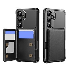 For Samsung S26 Ultra S25 S24 S23 Magnetic Wallet Back Card PU Leather Flip Case