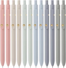 Ddaowanx Gel Pens 0.5Mm Quick Dry Fine Point Writing Pens 12Pc Morandi-Black Ink