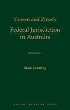 Cowen and Ziness Federal Jurisdiction in Aust...