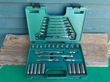 SATA 32-piece SAE 3/8" Mechanics Hand Tool Set ST09044 Sockets and Wrenches New