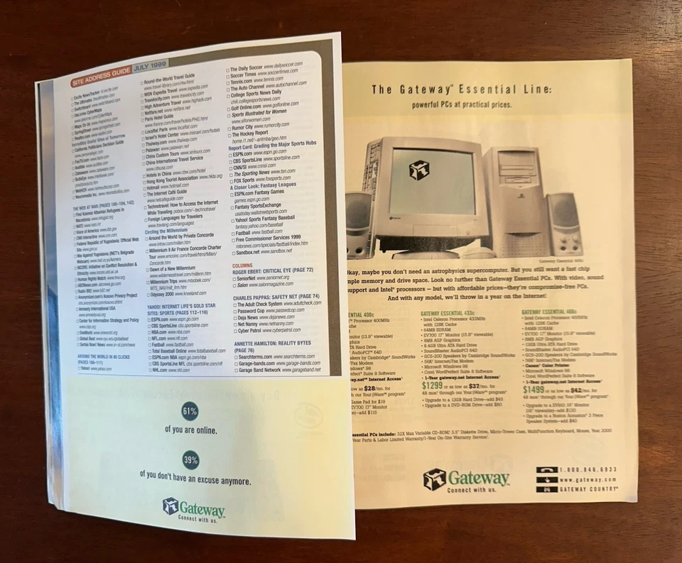 Yahoo Internet Life Magazine Isaac Hayes Intel July 1999 South Park Camel Cigs - Image 4 of 4