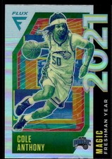 2020-21 Panini Flux #12 Cole Anthony Freshman Year Silver Prizm MAGIC