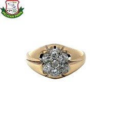 Men's 10K Gold Diamond Cluster Ring .84 CTW Size: 13.25 AUL  PPG005528 