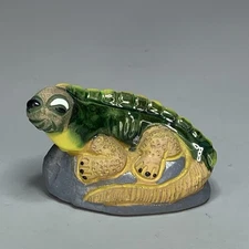 Miniature Hand Made Clay LIZARD IGUANA Figurine, Signed Casals 1.75”