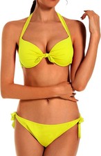 Damen Bikini Set Verstellbar Push Up Oberteil
