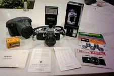 Vintage Asahi Pentax ME 35mm Film Camera w/ 50mm lens Strap,Case AND MUCH MORE