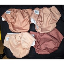 Nora's Nursery Reusable Cloth Diaper Covers Set Snap Closure Earth Tones