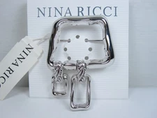 Nina Ricci Rhodium Plated Brooch -8105