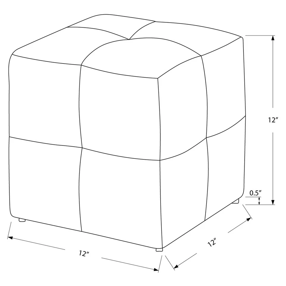 Juego de 2 piezas otomanas Monarch Specialties tela francesa vintage juvenil - I8162 Foto 2 de 4