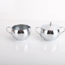Metal Silver Color Cream and Sugar Set