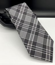 DKNY by Donna Karen Men's 100 Silk Tie  Black  Plaids  NEW MSRP: 59.50