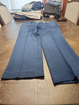 Louis Raphael Tailored Flat Front Dress Navy Pants, Size 36 X 30