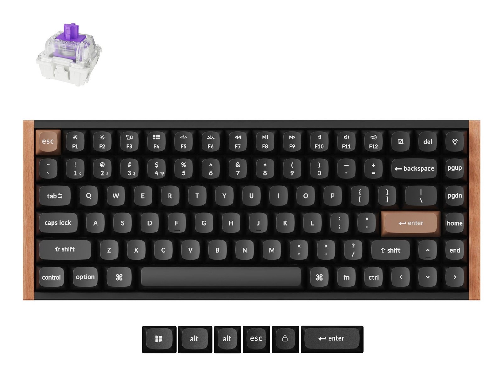 Keychron K2 HE keyboard Gaming USB + RF Wireless + Bluetooth QWERTY UK English B