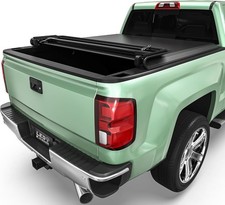 Soft Quad-fold Truck Bed Cover Fits For Chevy Silveradogmc Sierra 1500 2014-201