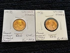 UNITED STATES 1956 & 1958 PROOF LINCOLN  WHEAT CENTS 2 COIN UNC LOT E30