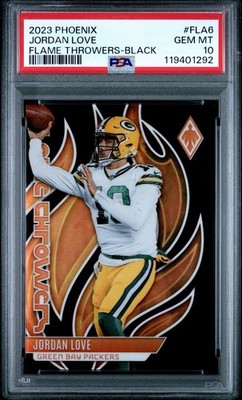 2023 Panini Phoenix Flame Throwers Black Jordan Love 10/10 PSA 10 GEM