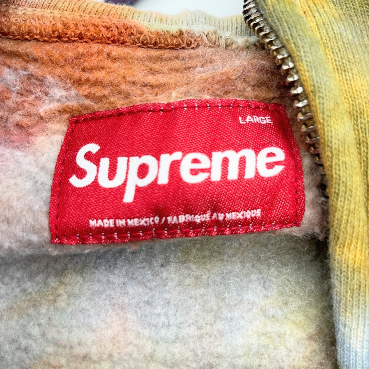 Supreme Overdyed Small Box Zip Up Hooded Sweatshirt