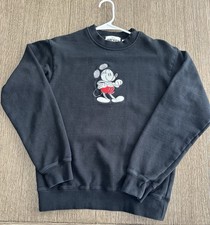 Disney Mickey Mouse Crewneck Sweatshirt Size XS Embroidered Heavyweight
