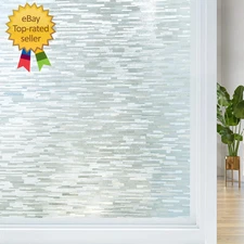 Window Privacy Film Frosted Glass Static Cling Sun Heat Blocking Window Clings