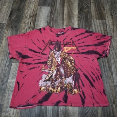 Metallica Red Tie Dye Shirt Adult Size 1X Unforgiven Rock Band Merch