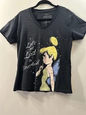 Disney Tinkerbell"Let's Get Lost In Neverland" Short Sleeve Top XL (EXCELLENT !!