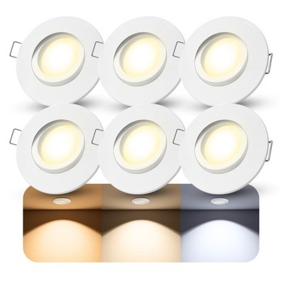 6x ORVIA Spot schwenkbar IP65 LED LumiFLEX dimmbar 6W 3in1 warm neutral kalt