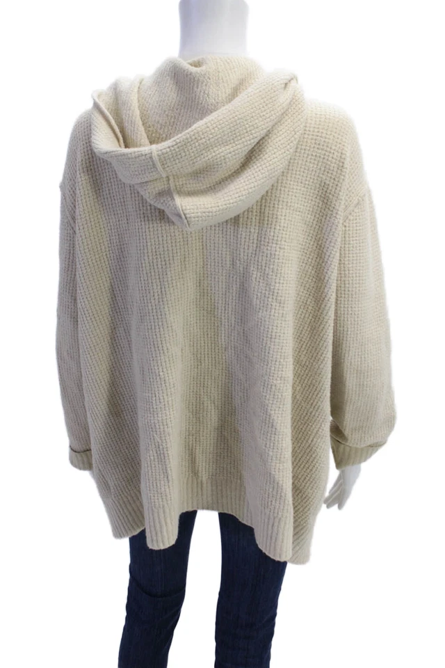 Cárdigan James Perse para mujer texturizado manga larga tejido abierto nude talla 02 Foto 3 de 4