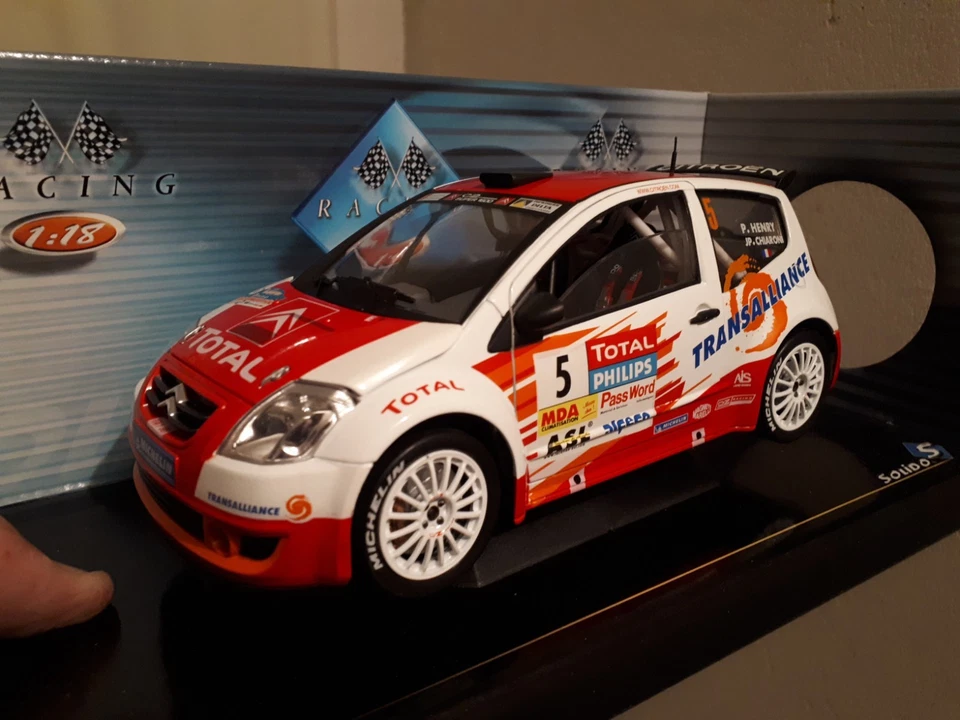 CITROEN C2 SUPER 1600 scala 1/18 SOLIDO nuovo - Immagine 3 di 4