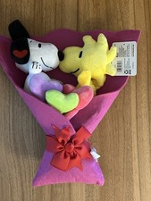 PEANUTS SNOOPY WOODSTOCK 13" Valentine's Plush Bouquet 2025 5 Pc Set Ruz NWT