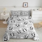 Teens Cute Panda Comforter Set Full Size,Kawaii Animals Bedding Set for Kids ...