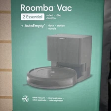 iRobot Roomba Vac 2 Essential Robot + AutoEmpty Dock Station Black Q052020